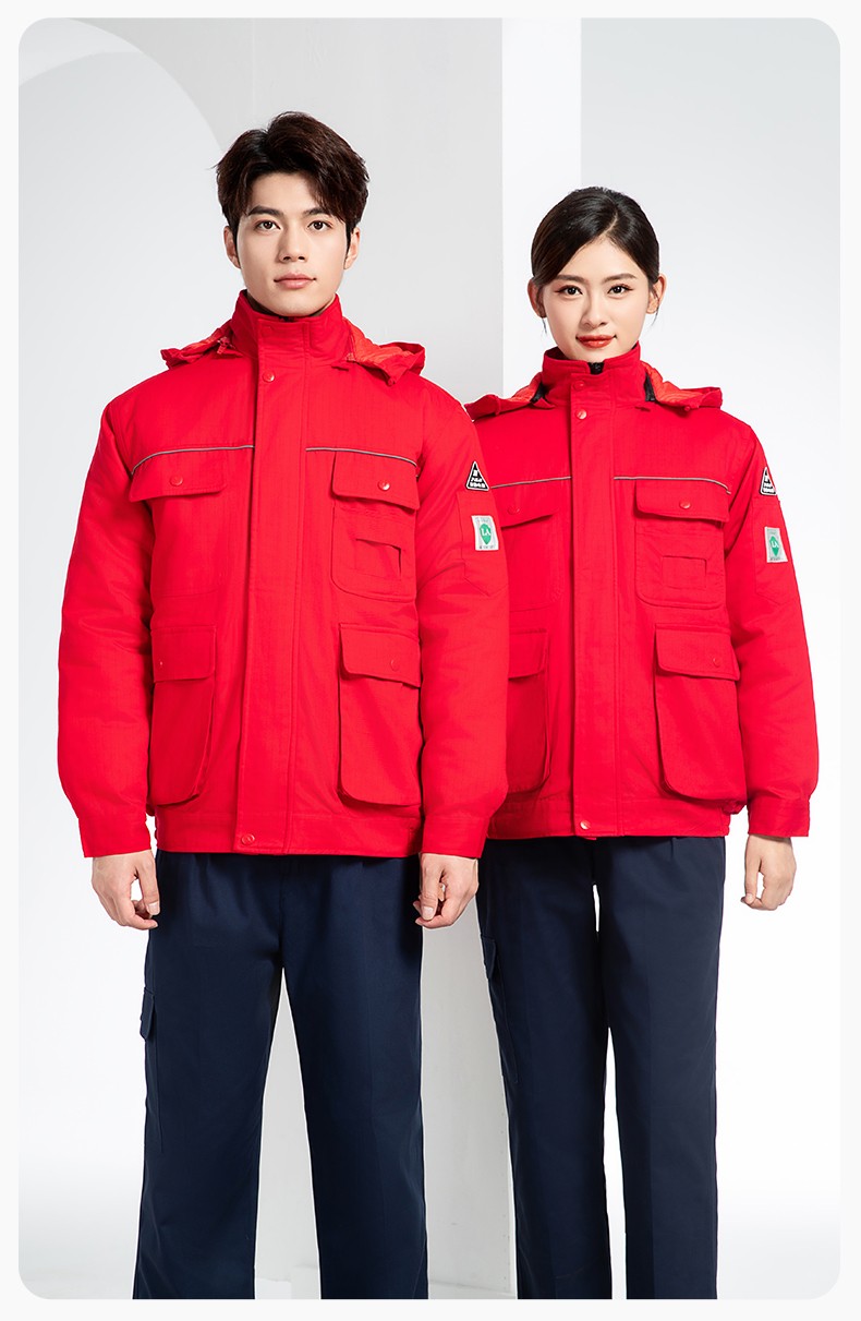 FJD8899Z 冬季純棉防靜電工作服棉服定制冷庫加厚保暖化工廠棉衣勞保服棉襖(圖14)